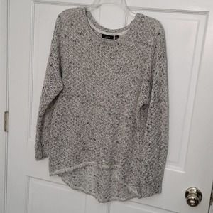 Apt 9 Open Knit Sweater Cream with Black and Gold Threading Size M